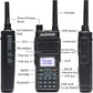 BaoFeng BF-H6 (Set of 5/6/7/8/9/10) Walkie-Talkie Dual-Band VHF/UHF Transceiver 10W PC Programmable Two-Way Radio with 128 Store Channels, 136-174/400-470MHz Frequency Range, 5km Max. Talking Range, 2200mAh Battery Capacity