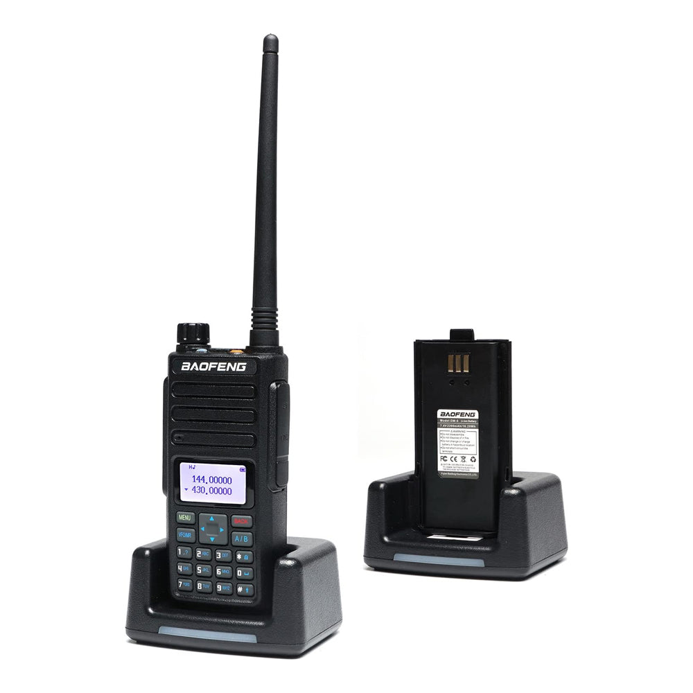 BaoFeng BF-H6 (Single & Set of 2/3/4) Walkie-Talkie Dual-Band VHF/UHF Transceiver 10W PC Programmable Two-Way Radio with 128 Store Channels, 136-174/400-470MHz Frequency Range, 5km Max. Talking Range, 2200mAh Battery Capacity