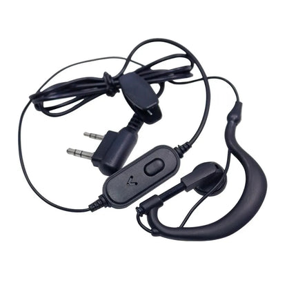 BaoFeng 2 Pin Radio Earpiece with Microphone, 108cm Cable Length for BF-888 series, BF-999, BF-5R series, BF-6R, BF-6RA, BF-UV82, Cignus series, TK-208, TK-3118, TK-2118, VEV-3288S, LT-6600, LT-6288, TG-K4AT, TG-45AT, TG-46AT, TG-42AT
