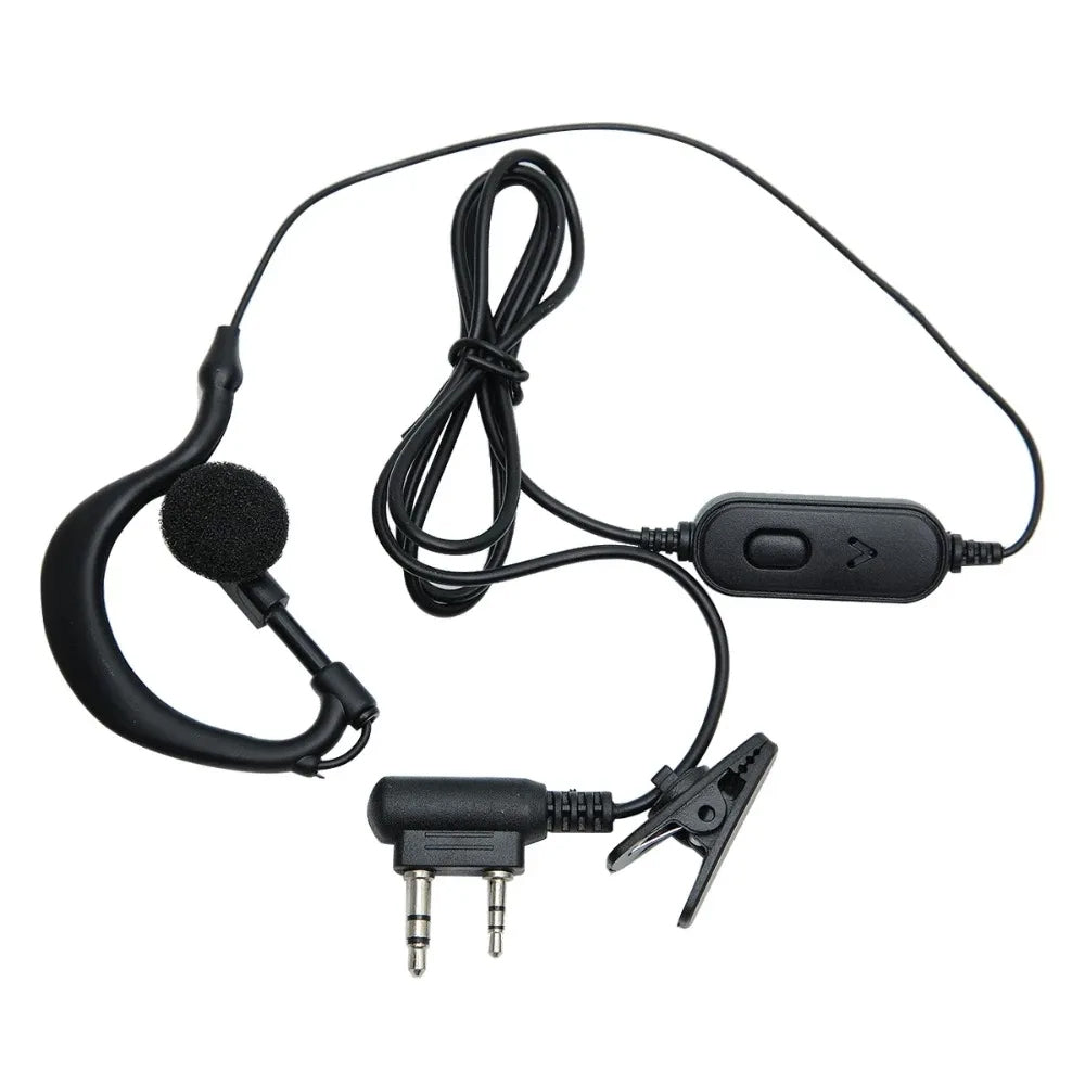 BaoFeng 2 Pin Radio Earpiece with Microphone, 108cm Cable Length for BF-888 series, BF-999, BF-5R series, BF-6R, BF-6RA, BF-UV82, Cignus series, TK-208, TK-3118, TK-2118, VEV-3288S, LT-6600, LT-6288, TG-K4AT, TG-45AT, TG-46AT, TG-42AT