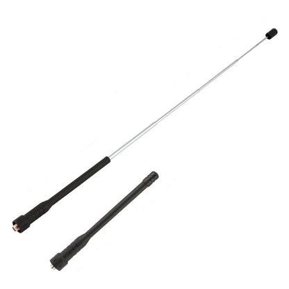 [CLEARANCE] BaoFeng ANT1348 SMA-Female Gain Telescopic Extendable Radio Antenna UHF 430MHz with 41cm Maximum Length, 10W Power for Walkie Talkie Two Way Radio