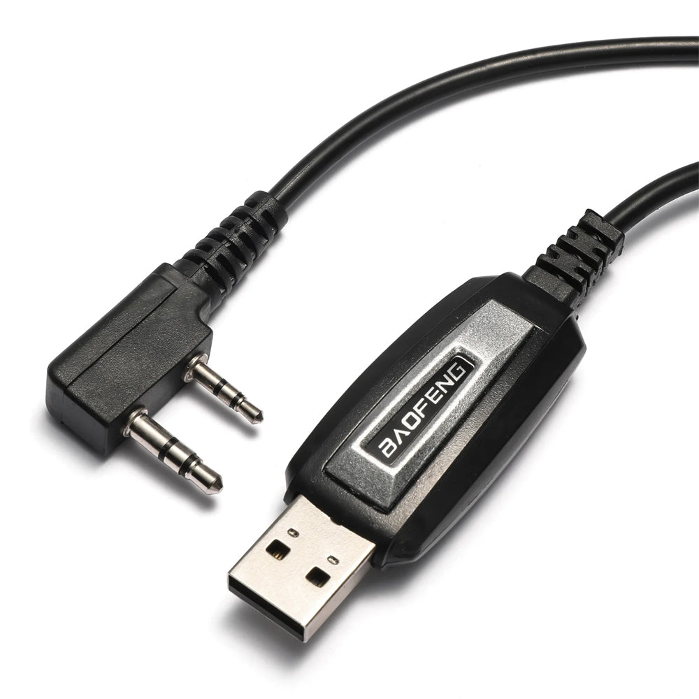 Baofeng Programming Cable USB to Twin AUX Jack for Walkie-Talkie UV-5R, UV-5RA, UV-5R Plus, BF-888S, UV-5R EX, UV-5RX3, Radioddity GA-2S, GA-5S with Program Software CD - Windows 10, 7, XP, Vista Supported