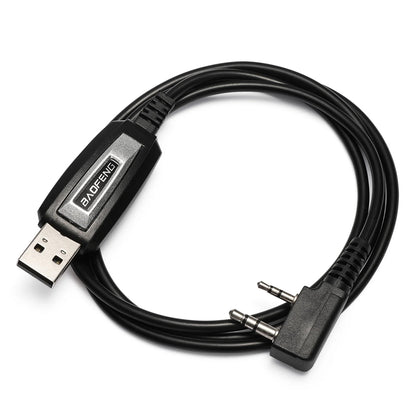 Baofeng Programming Cable USB to Twin AUX Jack for Walkie-Talkie UV-5R, UV-5RA, UV-5R Plus, BF-888S, UV-5R EX, UV-5RX3, Radioddity GA-2S, GA-5S with Program Software CD - Windows 10, 7, XP, Vista Supported