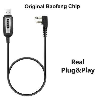 Baofeng Programming Cable USB to Twin AUX Jack for Walkie-Talkie UV-5R, UV-5RA, UV-5R Plus, BF-888S, UV-5R EX, UV-5RX3, Radioddity GA-2S, GA-5S with Program Software CD - Windows 10, 7, XP, Vista Supported