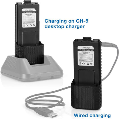[CLEARANCE] BaoFeng UV-5R Li-Ion 3800mAh Rechareagable Battery 7.4V for UV-5R, UV-5RHP, UV-5RA, UV-5RE, UV-E5,BF-F8+, BF-F8HP, Cignus UV-85, UV-85HP Walkie-Talkie Two-Way Radio