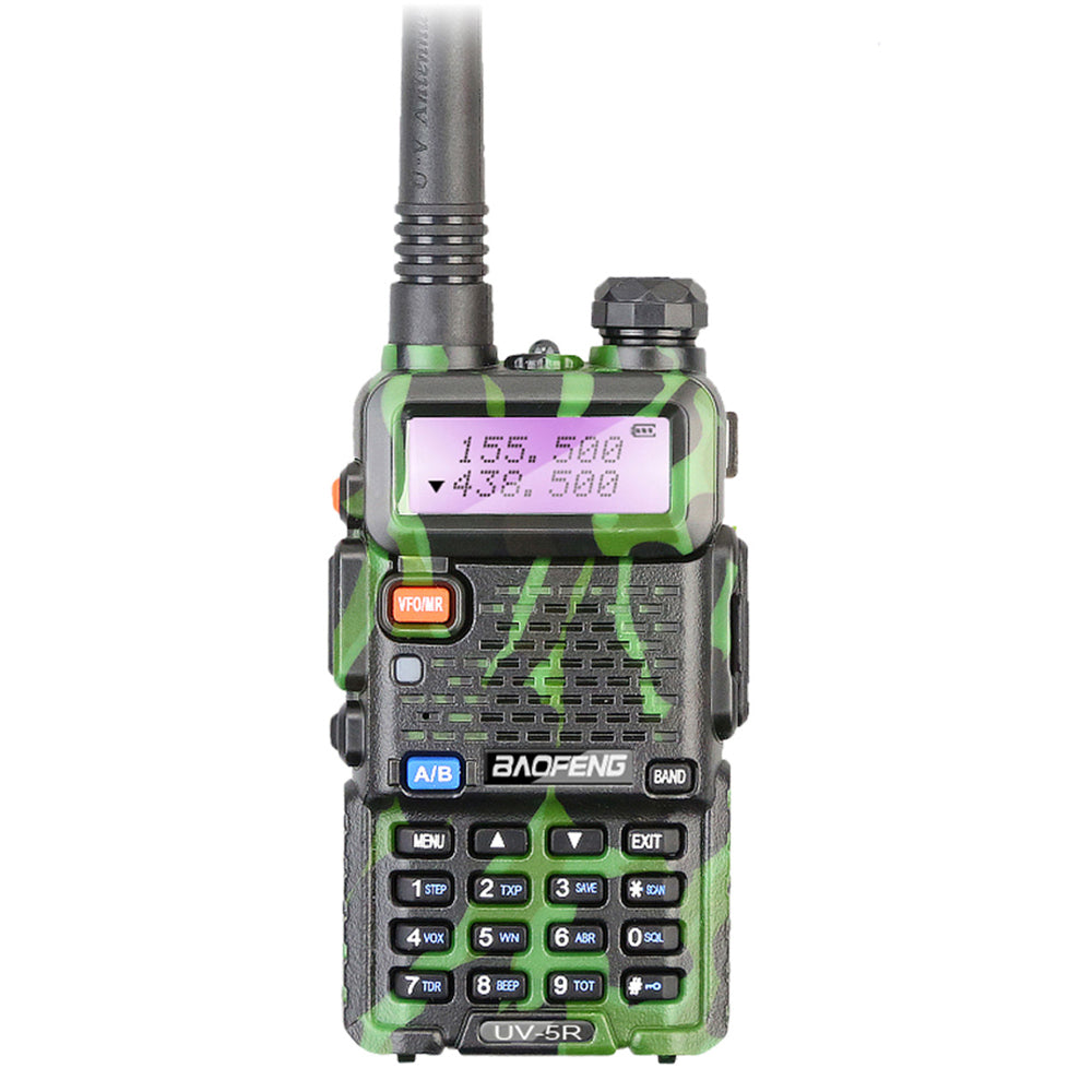BaoFeng UV-5R (Single & Set of 2/3/4) Walkie-Talkie Dual-Band VHF/UHF Transceiver 5W PC Programmable Two-Way Radio with 128 Store Channels, 136-174/400-520MHz Frequency Range, 5km Max. Talking Range, Clear Voice Output (Green)