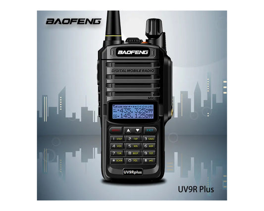 BaoFeng UV-9R PLUS (Set of 5/6/7/8/9/10) Walkie-Talkie Dual-Band VHF/UHF Transceiver 8W PC Programmable Two-Way Radio with 128 Store Channels, 136-174/400-520MHz Frequency Range, 9km Talking Range, Clear Voice Output, IP67 Waterproof