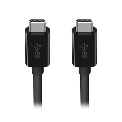 Belkin 1m 1-Meter USB Type-C 3.1 Gen 2 Male to Male 5A PD100W Charging and Data Cable Superspeed+ USB-IF Certified with 10Gbps Transfer Rate, Reversible Connectors for Smartphones, Tablets, and Type-C Enabled Devices | F2CU052BT1M-BLK