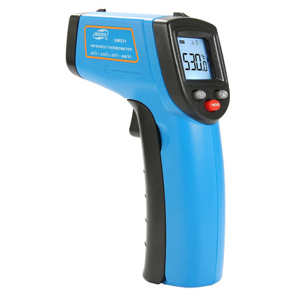 Benetech GM531 Self-Calibrating Non-Contact Infrared Thermometer Thermal Scanner (Battery Included) with Ambient Temperature Reader, Infrared Sensor from -50°-530°C for Hot Hazardous Objects, Body & Forehead Temperature Check