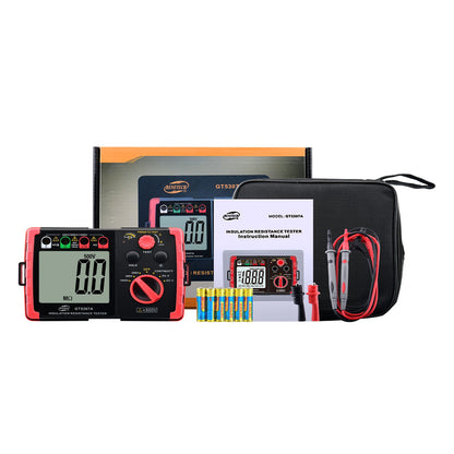 Benetech GT5307A Insulation and Continuity Tester (Battery Included) with Electrical Multimeter, Testing Probes & Leads for Wire Resistance, Circuit Conductor, Motor Windings, Electrical Components