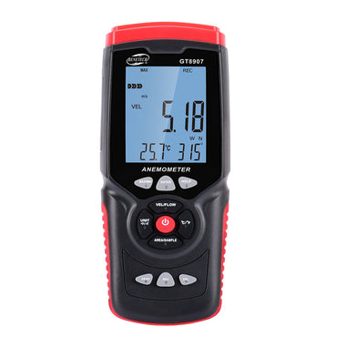 Benetech Digital Anemometer Wind Temperature Humidity Meter with Retractable Telescopic Rod, USB Output, Temperature and Humidity Data Logging for Atmospheric Effects Observation | GT8907 GT8913