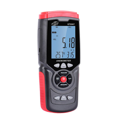 Benetech Digital Anemometer Wind Temperature Humidity Meter with Retractable Telescopic Rod, USB Output, Temperature and Humidity Data Logging for Atmospheric Effects Observation | GT8907 GT8913