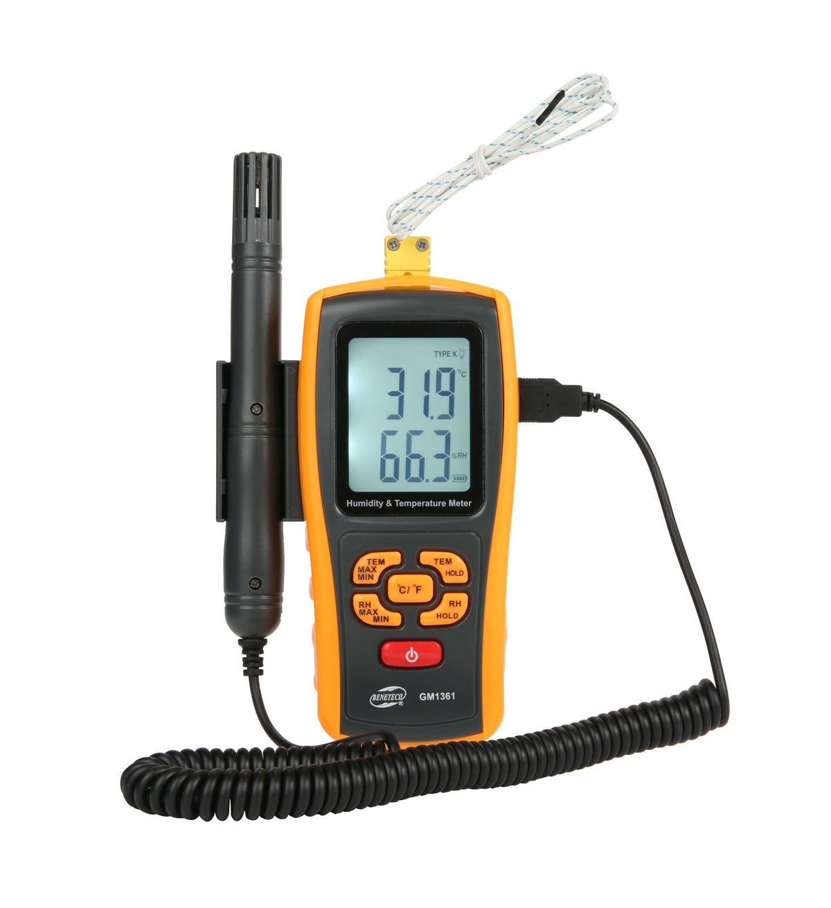 Benetech GM1361 Digital LCD Display Thermo-hygrometer Temperature and Humidity Meter
