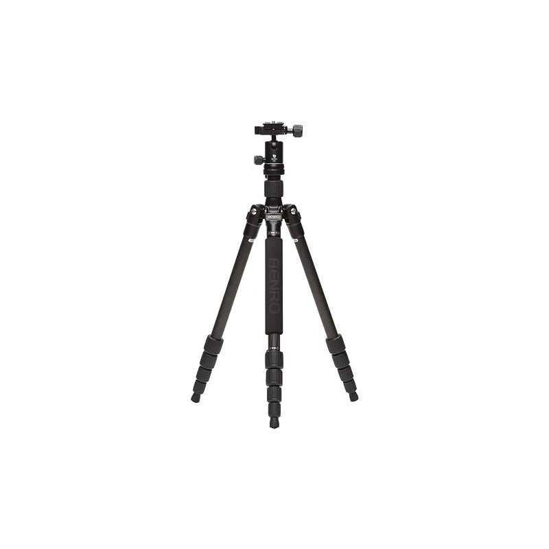 Benro C0691T Transfunctional Travel Angel Carbon Fiber Tripod Kit with B-0 Ball Head, Detachable Leg as 1.3m Monopod, Twist Lock Legs, 5-Section, Extends Up to 1.5m, 6kg Max Payload for Camera Photography | C0691B00