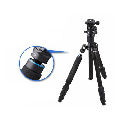 Benro C1692TB0 Transfucntional Travel Angel II Carbon Fiber Tripod Kit with B0 Ball Head, Built-in Bubble Level, Detachable Leg as 1.3m Monopod, Twist Lock Legs, 5-Section, Extends Up to 1.6m, 8kg Max Payload for Camera Photography