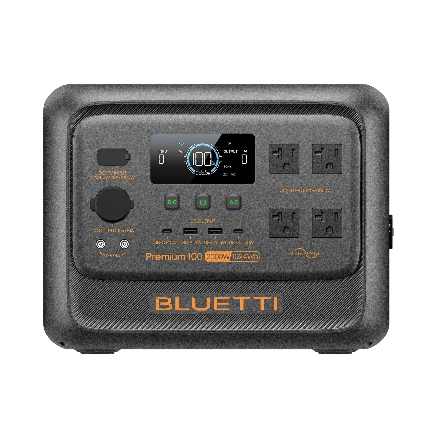 BLUETTI Premium 100 V2 2000W 1024Wh LiFePO4 Portable Power Station Emergency Supply