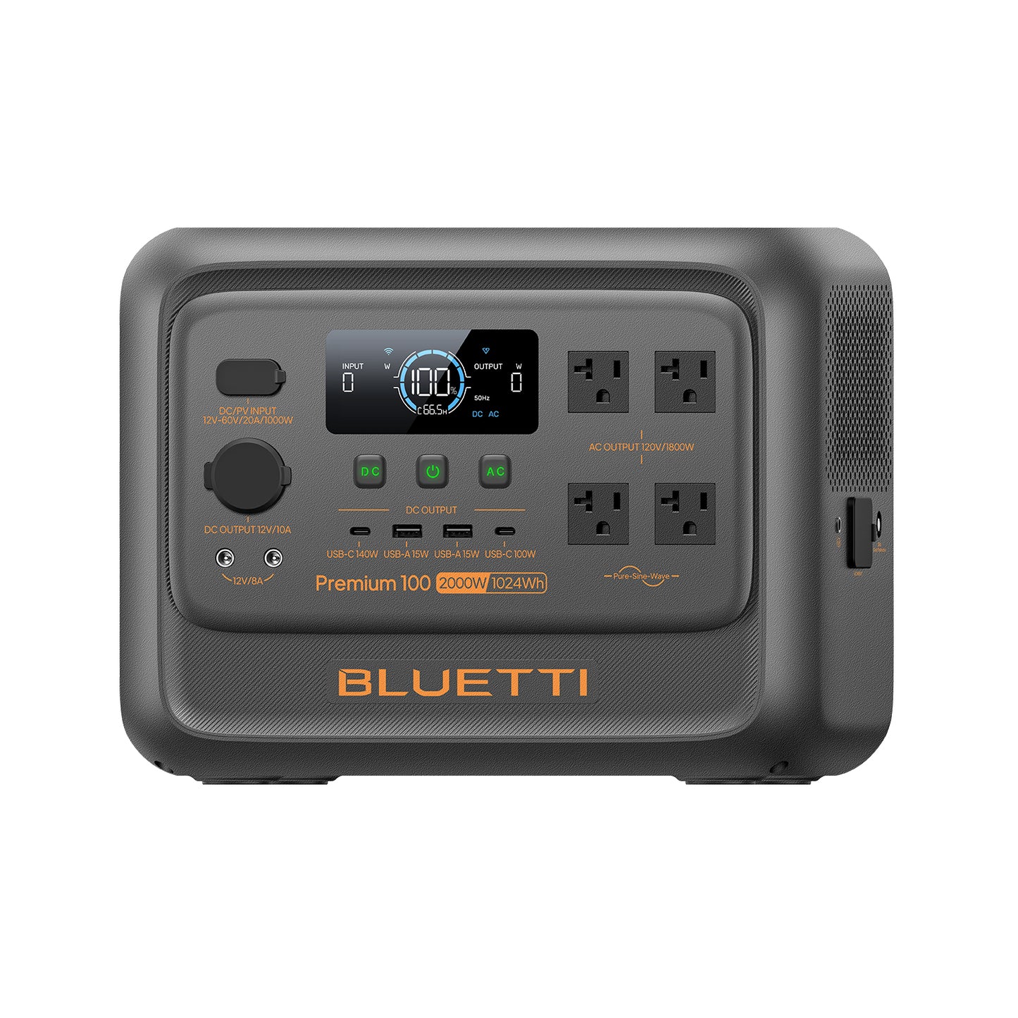 BLUETTI Premium 100 V2 2000W 1024Wh LiFePO4 Portable Power Station Emergency Supply