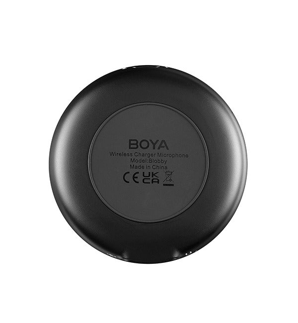 BOYA Blobby Portable USB Condenser Omnidirectional Conference Microphone with 5W Smartphone Wireless Charger, Mic Max 3 Meters Range with 360 Degree Sound Pickup, Mic Mute / Unmute Button w/ Real Time Monitoring for Meetings, Interviews