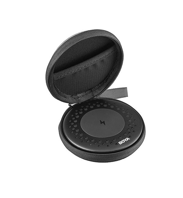 BOYA Blobby Portable USB Condenser Omnidirectional Conference Microphone with 5W Smartphone Wireless Charger, Mic Max 3 Meters Range with 360 Degree Sound Pickup, Mic Mute / Unmute Button w/ Real Time Monitoring for Meetings, Interviews