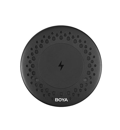 BOYA Blobby Portable USB Condenser Omnidirectional Conference Microphone with 5W Smartphone Wireless Charger, Mic Max 3 Meters Range with 360 Degree Sound Pickup, Mic Mute / Unmute Button w/ Real Time Monitoring for Meetings, Interviews