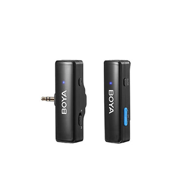 BOYA Boyalink A1 / A2 Multicompatible 2.4GHz Wireless Omnidirectional Microphone System w/ USB Type-C, Lightning, 3.5mm TRS Connectors, Bypass Charging, Noise Reduction, Gain Control, Mono / Stereo, 100M Max Range for Vlogging, Interviews
