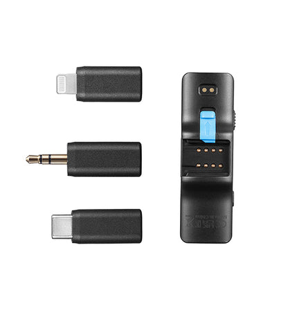 Boya BOYALINK 2 2-Person Wireless Microphone System (Dual TX + RX) with 3 in 1 3.5mm TRS, USB Type-C, iOS Lightning L-Type Interface, HD Noise Cancellation, 300m Max Range and Charging Case for Camera, Live Video Streaming, Vlog, TikTok
