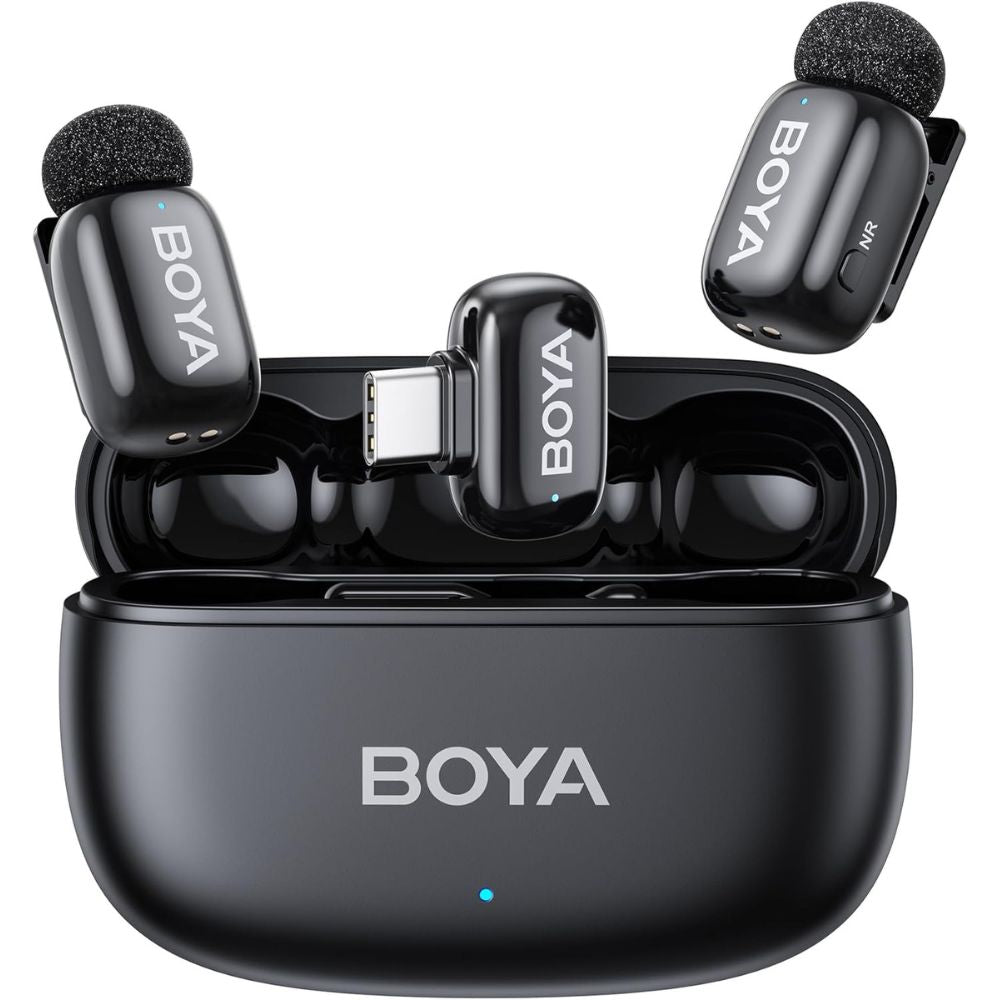 BOYA Mini 2 Wireless Lavalier Mic with Lightning / USB-C, AI Noise Cancel, 48kHz, 30H Battery