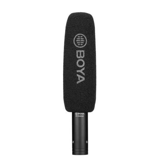 BOYA BY-BM6040 Cardioid Condenser Shotgun Microphone with 90Hz-20kHz Frequency Response, XLR Connector, Fur & Foam Windscreen for DSLR, Mirrorless Camera, Film Production, Live Streaming, Video Content & Broadcast Shooting - Audio & Video