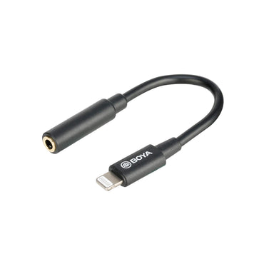 Boya BY-K3 3.5mm TRRS AUX Female to Male L-Type Audio Adapter Cable (2.4") for iP, Smartphones
