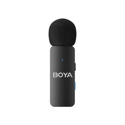 Boya BY-V4 (4TX+RX) Wireless Microphone System with 4-Peson Clip-On Mic Transmitters, USB-C/Lightning/3.5mm Audio Receiver & Charging Case for Smartphone, Camera, Computer Laptop, iPhone - Vlogging, Live Streaming, Video Content Creation