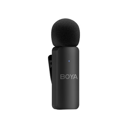 Boya BY-V4 (4TX+RX) Wireless Microphone System with 4-Peson Clip-On Mic Transmitters, USB-C/Lightning/3.5mm Audio Receiver & Charging Case for Smartphone, Camera, Computer Laptop, iPhone - Vlogging, Live Streaming, Video Content Creation