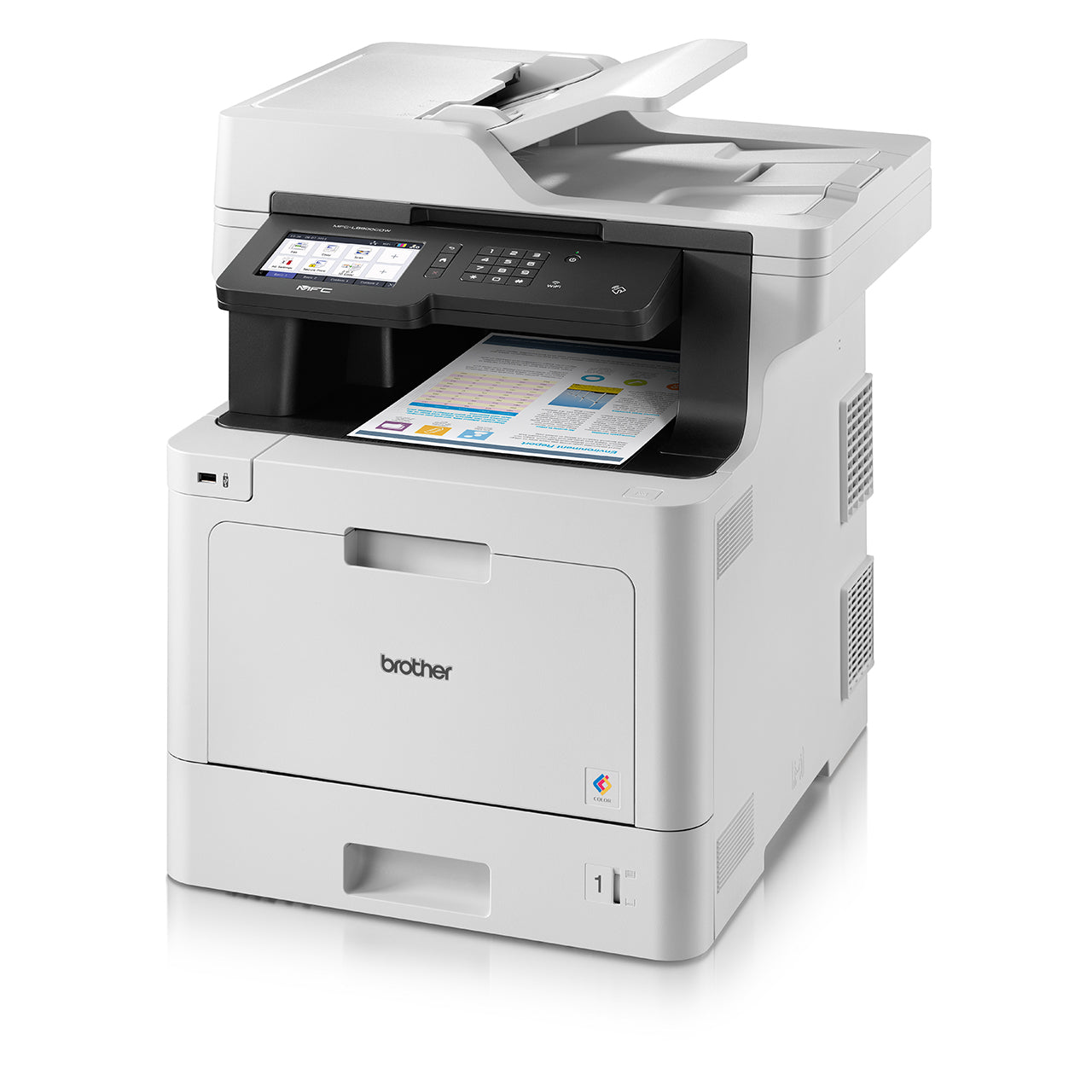 Brother MFC-L8900CDW All-in-One Colored Laser Printer with Print, Scan, Copy and Fax, Duplex Printing, 5" TFT Color LCD with Wireless Networking and NFC Card Reader for Business and Office Use