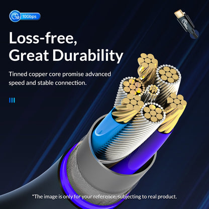 [CLEARANCE] ORICO CAF31 (0.3m / 1m) USB3.1 Gen2 USB Type C to USB-A Adapter Cable with 10Gbps Fast Data Transfer Rate, PD 60W 20V 3A, Aluminum Alloy for Smartphones, Laptop, Tablet, PC