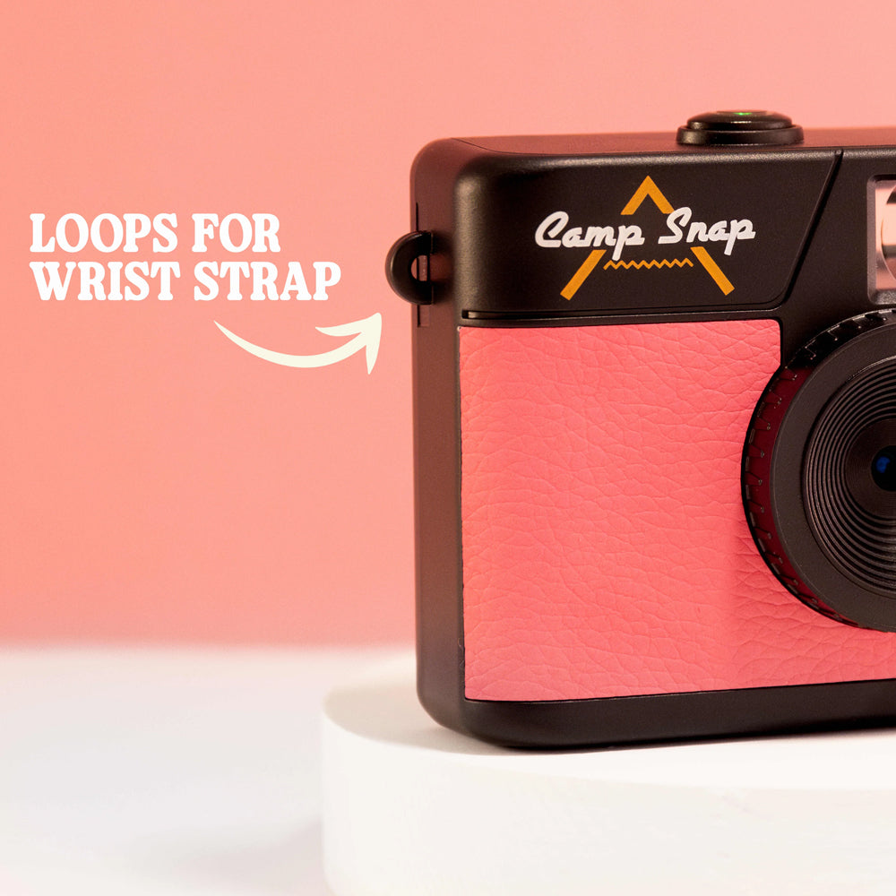 Camp Snap Version 103B Vintage Style Screen-Free Digital Camera Point & Shoot with 8MP Sensor, Rechargeable Battery 500 Max Shots per Single Charge, Internal 4GB MicroSD Card Slot Max 2000 Shots and LED Flash with Controls for Photography