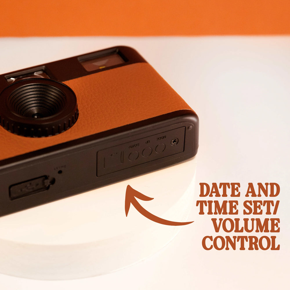 Camp Snap Version 103B Vintage Style Screen-Free Digital Camera Point & Shoot with 8MP Sensor, Rechargeable Battery 500 Max Shots per Single Charge, Internal 4GB MicroSD Card Slot Max 2000 Shots and LED Flash with Controls for Photography