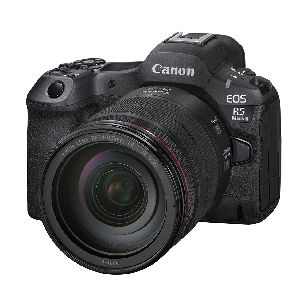 Canon EOS R5 Mark II Mirrorless Camera with 24-105mm Lens, 45MP Full Frame RF Mount Stacked BSI CMOS Sensor DIGIC X, WiFi 6 / 6E and Bluetooth, 3.2" Vari-Angle Touchscreen LCD, 8K 60 Raw/4K 60 SRAW/4K 120 10-Bit Video 30fps Pre-Continuous Shoot Mode