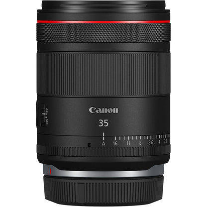 Canon L-Series RF Mount 35mm F/1.4 L VCM Full Frame AF Autofocus Hybrid Prime Lens with Voice Coil Motor, no USM, Manual Iris / Full Time Focus Rings for Professiol Photography Videography and Mirrorless Cameras