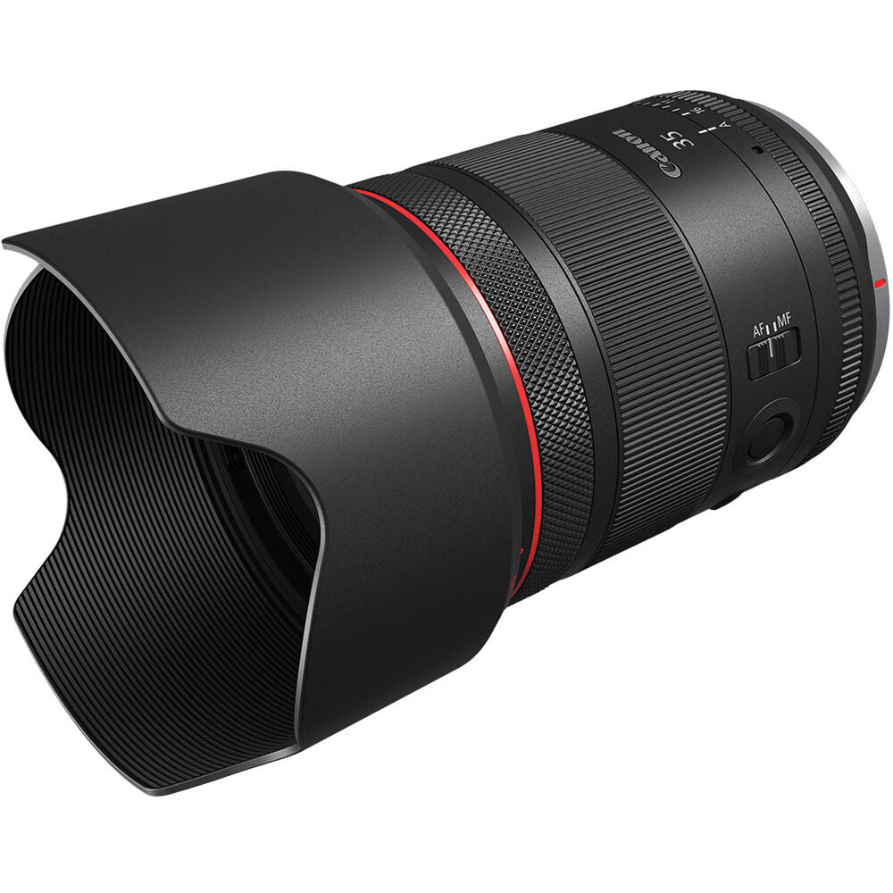 Canon L-Series RF Mount 35mm F/1.4 L VCM Full Frame AF Autofocus Hybrid Prime Lens with Voice Coil Motor, Nano USM, Manual Iris / Full Time Focus Rings for Professional Photography Videography and Mirrorless Cameras