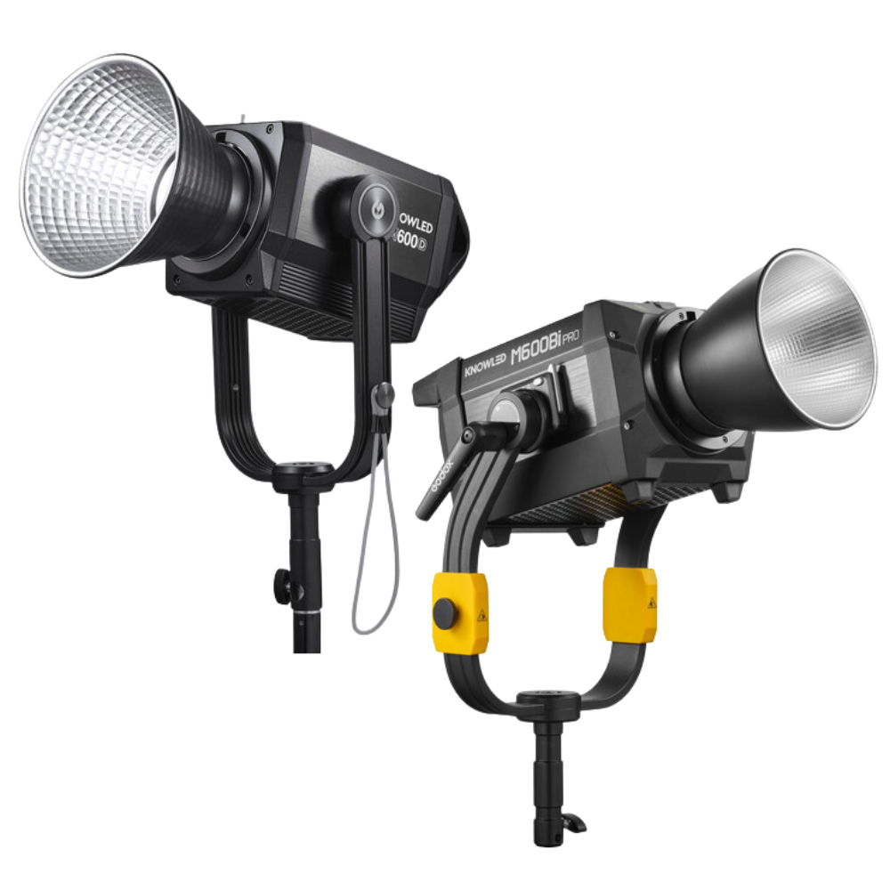 Godox KNOWLED M600Bi PRO Bi-Color LED COB Mono Light Kit 650W IP54 Rated 2800-6500K CCT Range with Bowens Mount Reflector DMX / CRMX / Artnet Bluetooth APP Controls, 2.4GHz Wireless, 11 Lighting Effect Presets for Studio Film Production