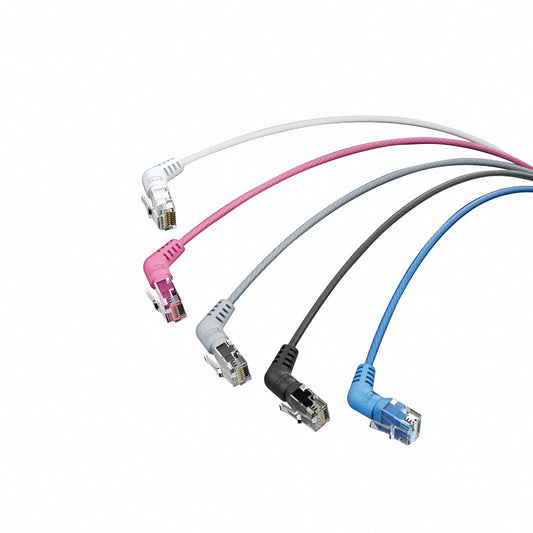 [CLEARANCE] Vention 0.5m / 1m / 1.5m / 2m / 3m / 5m Cat6A UTP Patch Angled Ethernet LAN Cable 10Gbps High-Speed Network Data, 500MHz Bandwidth, Bend-Proof Rotating Connector, Gold-Plated Contacts for Home & Work Internet Connection, PC, Switch (Blue) | JG