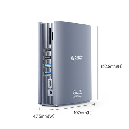 [CLEARANCE] ORICO USB 3.0 15-in-1 Multifunctional Docking Station with 10Gbps Type C Input, 4K 60Hz UHD, Support Apple M1, PD 100W, 5Gbps USB-C, USB-A 3.0, 480Mbps USB-A 2.0, 3.5mm AUX, 1000Mbps Ethernet, SD & TF Card Slot | CDH-15N