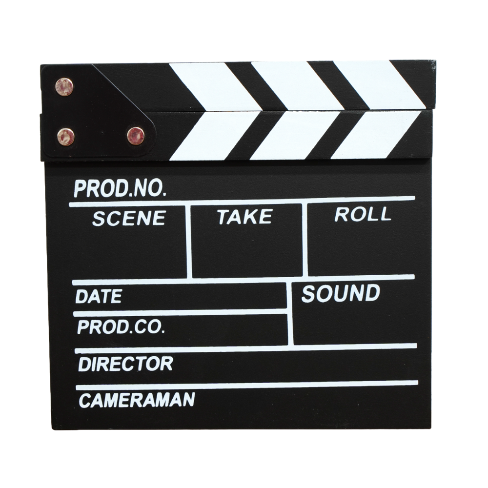 Cinepro 30 x27cm | 20 x 20cm Wood Film Directors Clap Board for Movie Production
