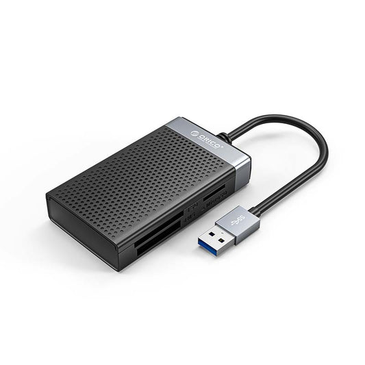 ORICO CL4D-A3 4-in-1 USB 3.0 SD/TF/CF/MS Memory Card Reader with USB-A 3.0 Input,  5Gbps Transmission Rate, SD/microSD/Compact Flash/Memory Stick Card Output Slot for Windows 8/10, macOS, Linux