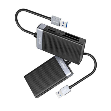 [CLEARANCE] ORICO CL4D-A3 4-in-1 USB 3.0 SD/TF/CF/MS Memory Card Reader with USB-A 3.0 Input, 5Gbps Transmission Rate, SD/microSD/Compact Flash/Memory Stick Card Output Slot for Windows 8/10, macOS, Linux