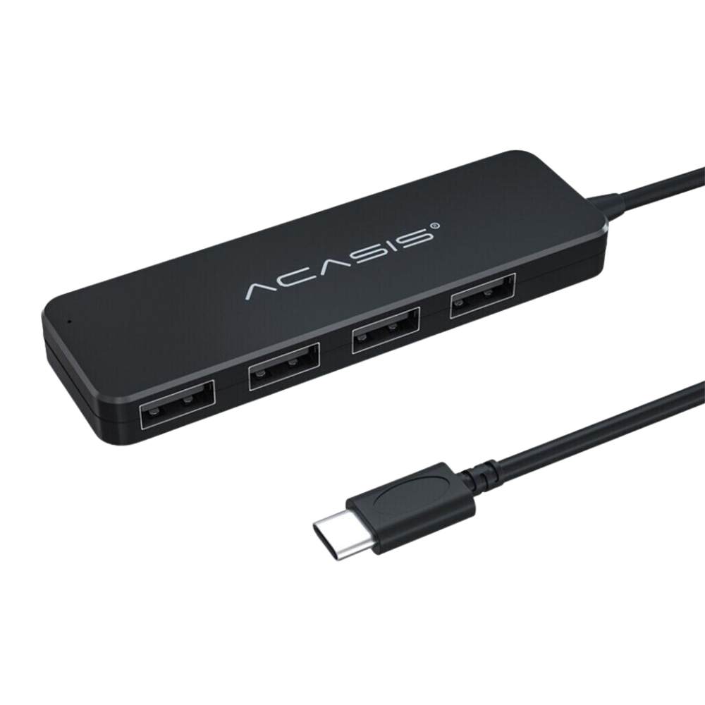 ACASIS 4-in-1 4-Port USB 2.0 to Type C Hub Splitter Docking Station with 480Mbps High-Speed 0.2m / 1.2m Cable for Laptop and Desktop | AC2-L42 AC2-L412