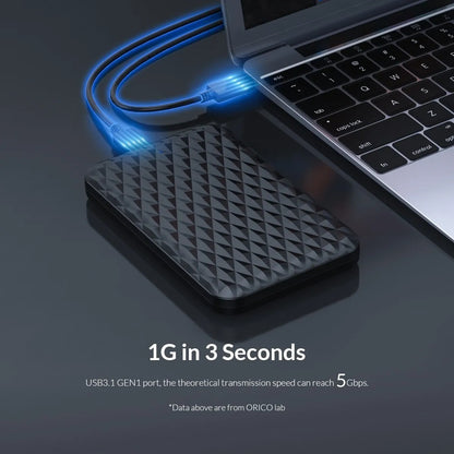 [CLEARANCE] ORICO 5Gbps 2.5 Inch HDD / SSD SATA 3.0 to USB 3.1 Gen 2 Type C Hard Drive Enclosure Case with 4TB Maximum Disk Storage Capacity for Windows MacOS Linux Computer PC Laptop MacBook iMac | 2520C3-CX