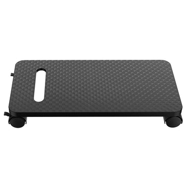 ORICO CPU PC Tower Case Holder Bracket Stand with Rotating Wheels, Flat Carbon Fiber Surface, Base Ventilation Hole for Computer Desktop System Units | CPB1