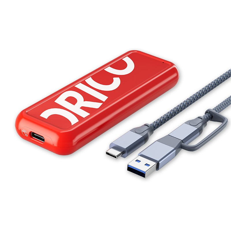 [CLEARANCE] ORICO CPM2C3 SATA to USB 3.1 Gen.1 M.2 SSD Enclosure Tool-Free with 0.3m Multi-Purpose Type C to Type C/USB-C to USB-A Cable, 6Gbps Fast Data Transfer Rate, 4TB Supported Capacity for Windows, macOS, Linux (Red)