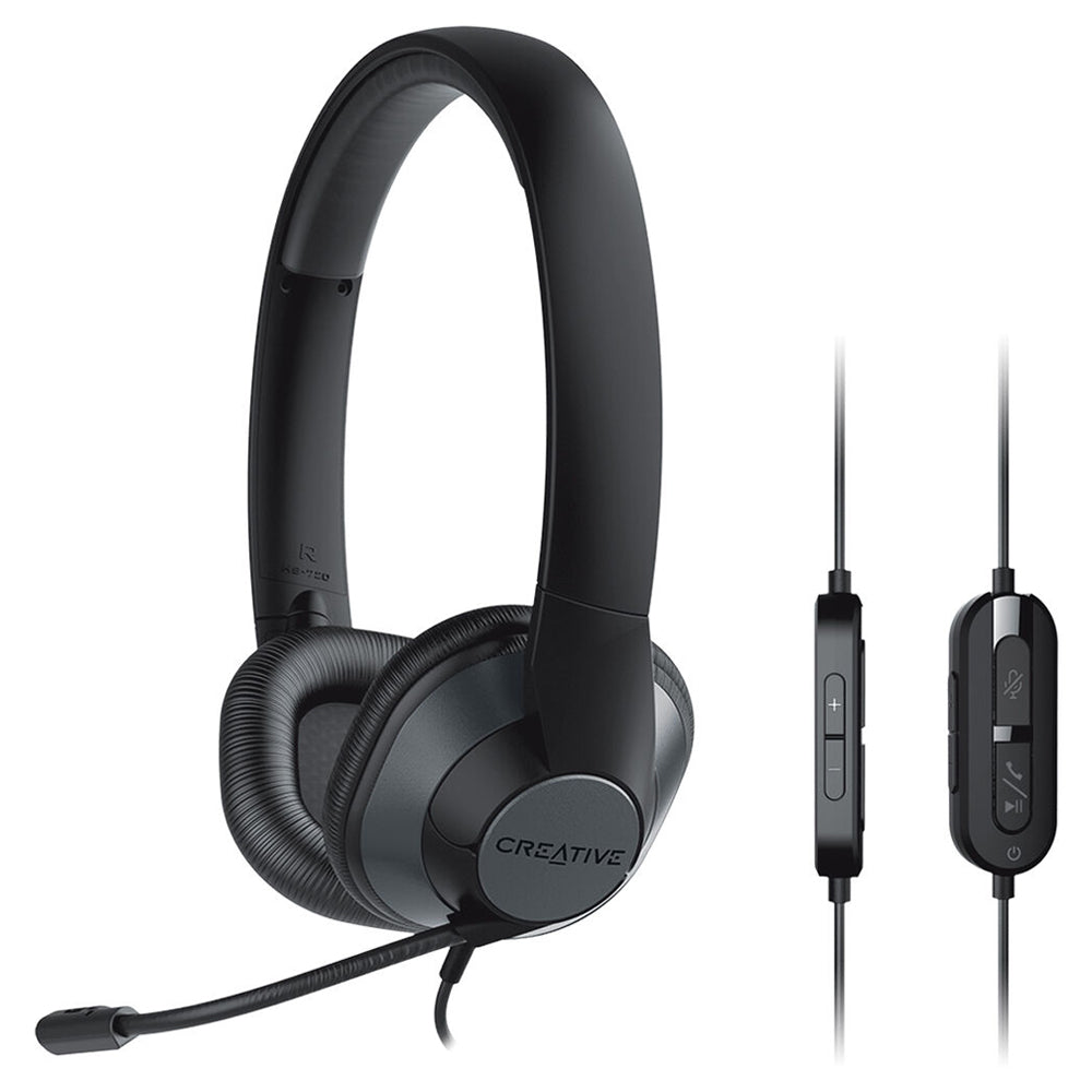Creative HS-720 V2 USB Digital Audio Wired On-ear Headset with Noise-C – JG  Superstore