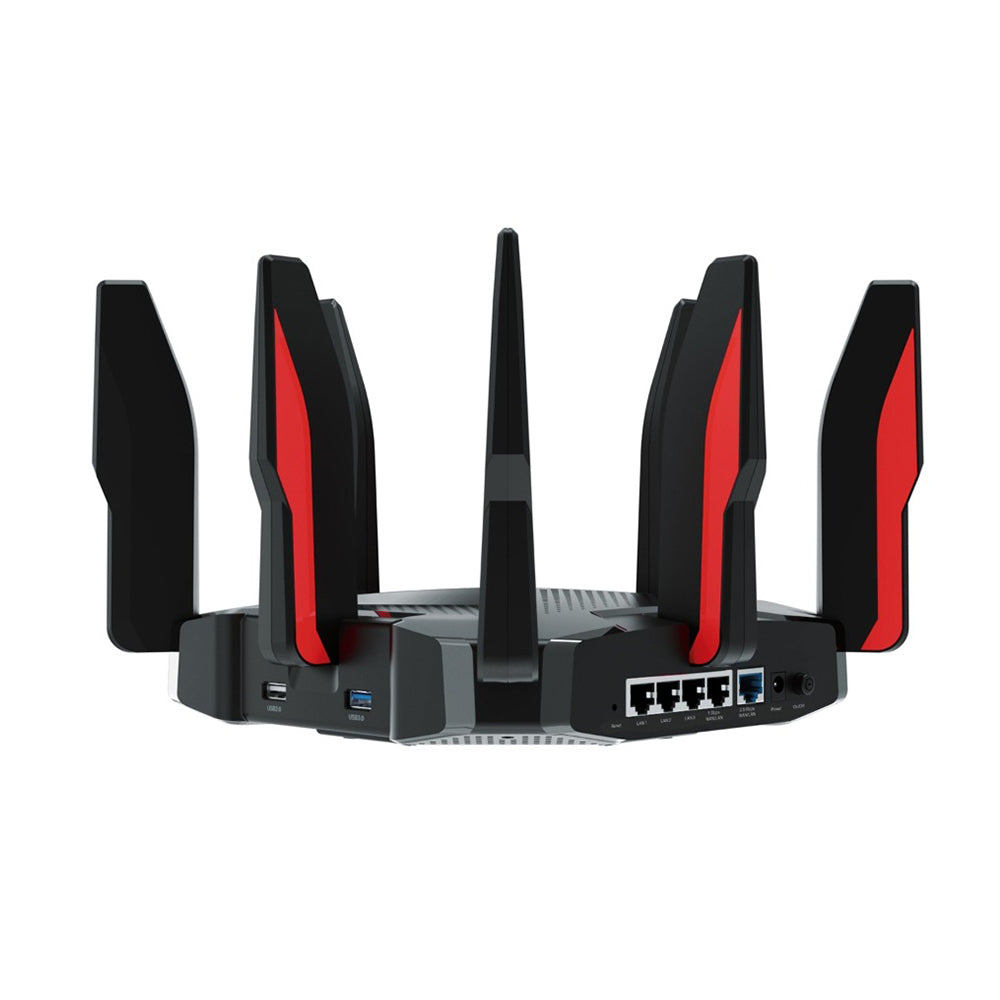 TP-Link Archer GX90 AX6600 Tri-Band MU-MIMO Wi-Fi 6 Gaming Router with 5G Gaming Band, 4804Mbps at 5GHz_2, 2.5G WAN Port, 1.5GHz Quad-Core CPU, OFDMA, Beamforming, USB 3.0 / 2.0 Port, OneMesh, IPv6, Access Point Mode, VPN Server, DFS, IPTV
